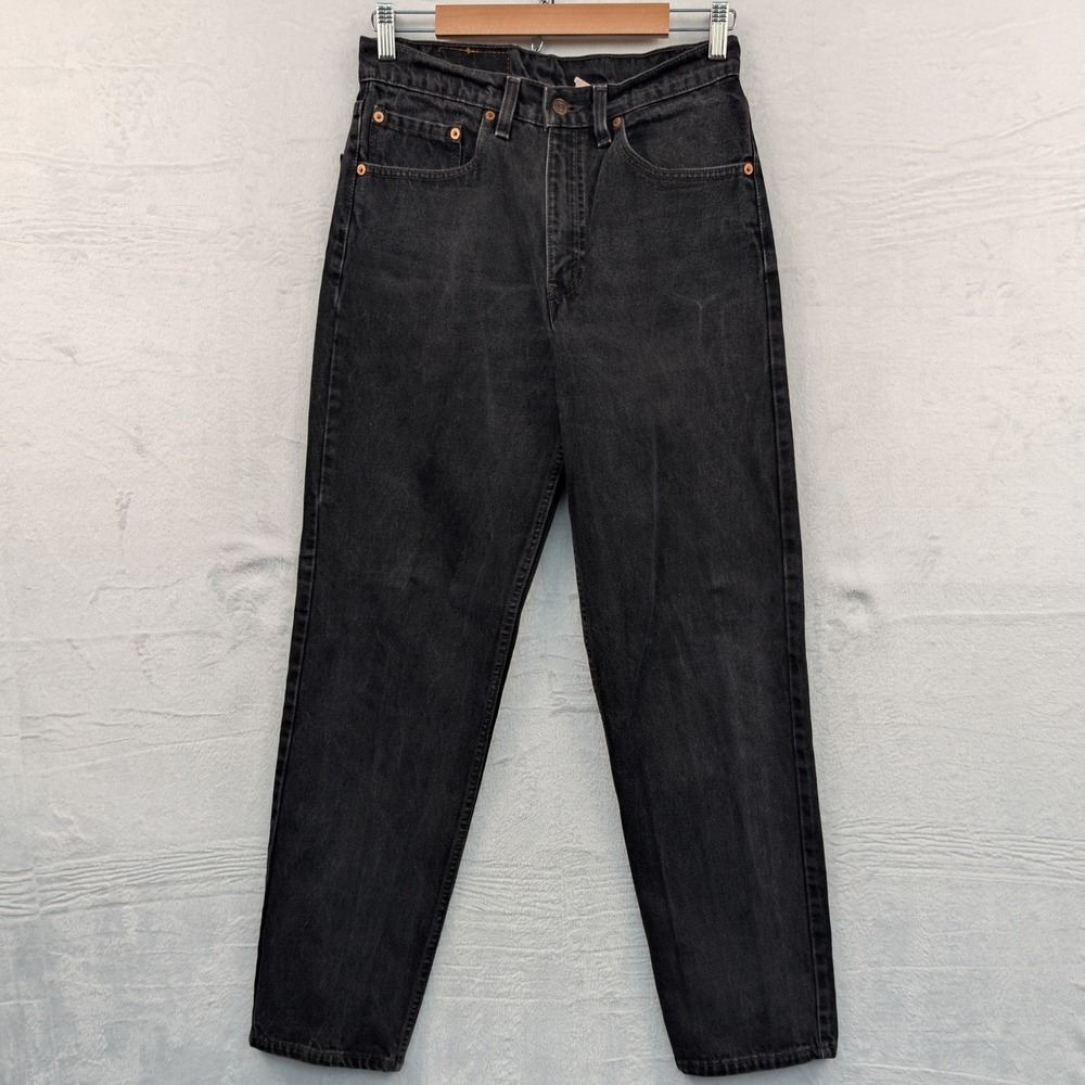 VTG Levi's 550 Jeans Men's 31x32 Black Faded Relaxed Fit Tapered USA Made 90s